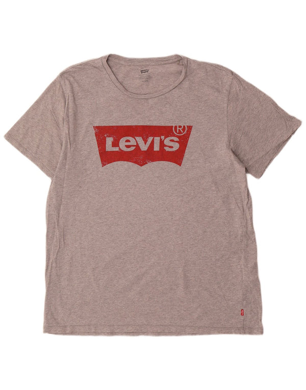 T-shirt grafica da uomo Levi's Top XL in cotone grigio