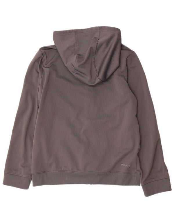 Felpa con cappuccio e zip NIKE da bambino Dri Fit 13-14 anni XL grigio color block