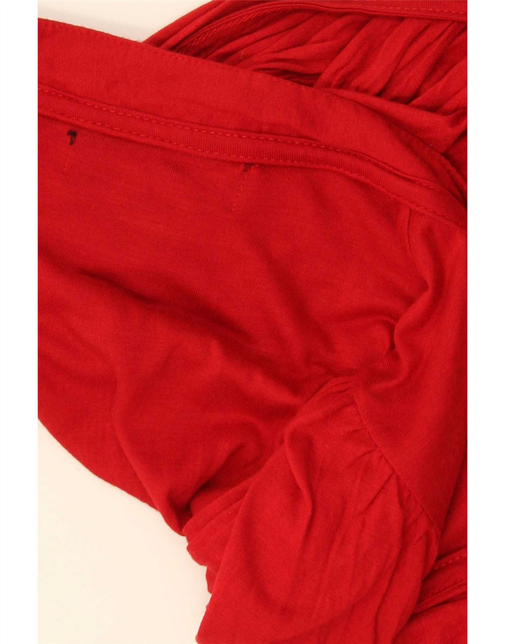 Top Zara da donna con maniche a 3/4 UK 8 Small Rosso