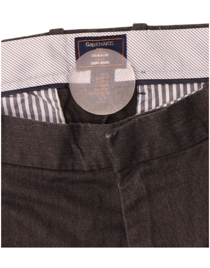 Pantaloni chino dritti da uomo Gap W33 L34 in cotone grigio