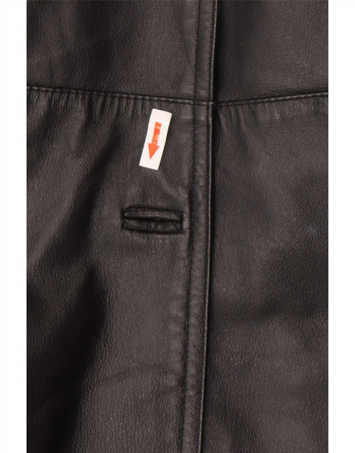 Cappotto in pelle con cappuccio da donna Privilegi IT 44 medio nero