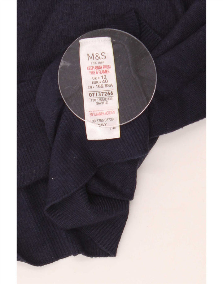 Camicetta a maniche corte da donna Marks & Spencer UK 12 medio blu navy