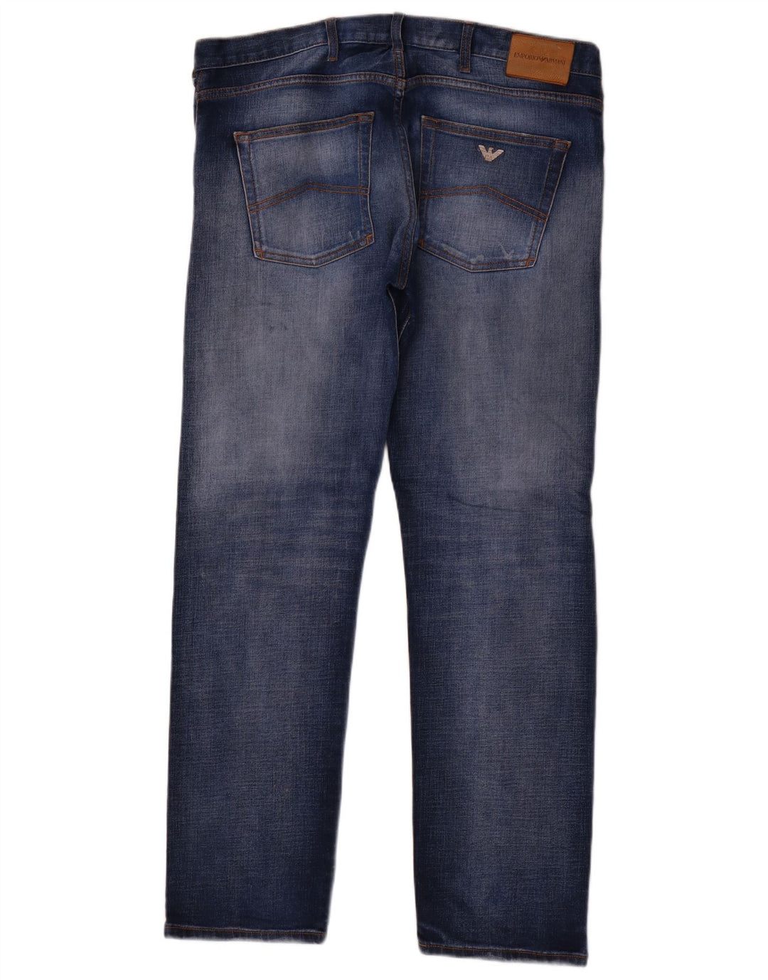 Jeans dritti da uomo Emporio Armani W38 L31 cotone blu