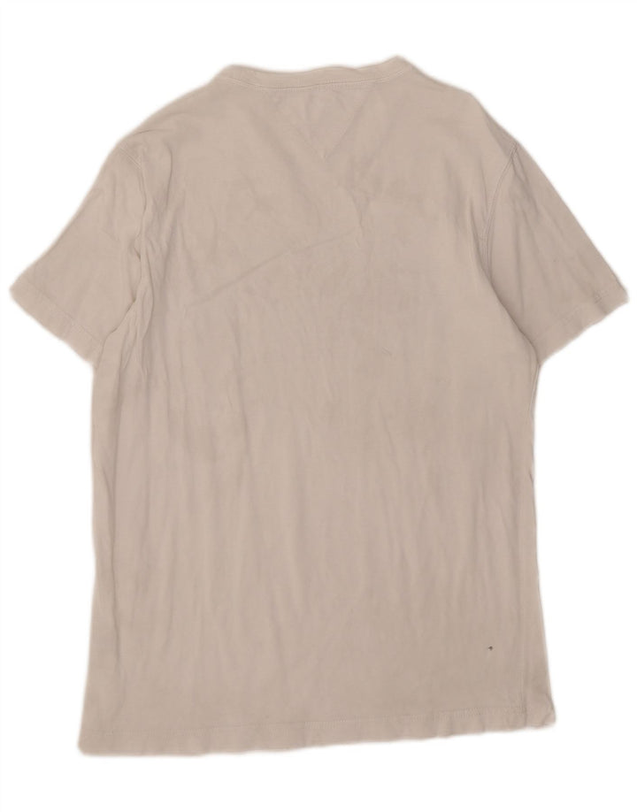 T-shirt grafica da uomo Tommy Hilfiger Top grande in cotone bianco