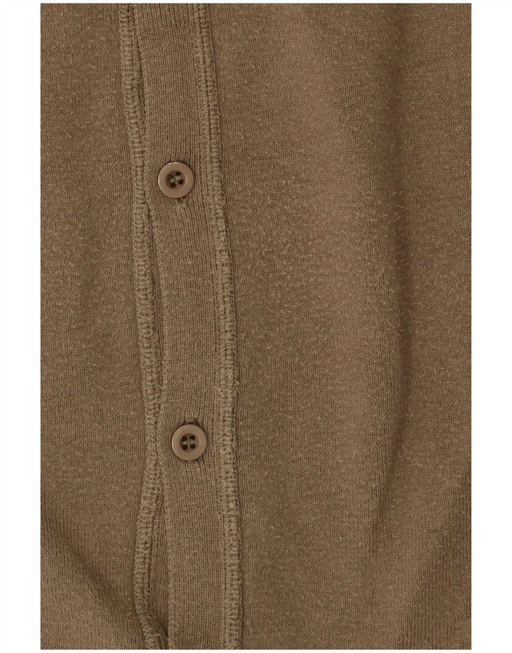 Maglione cardigan da uomo Zara grande in cotone kaki