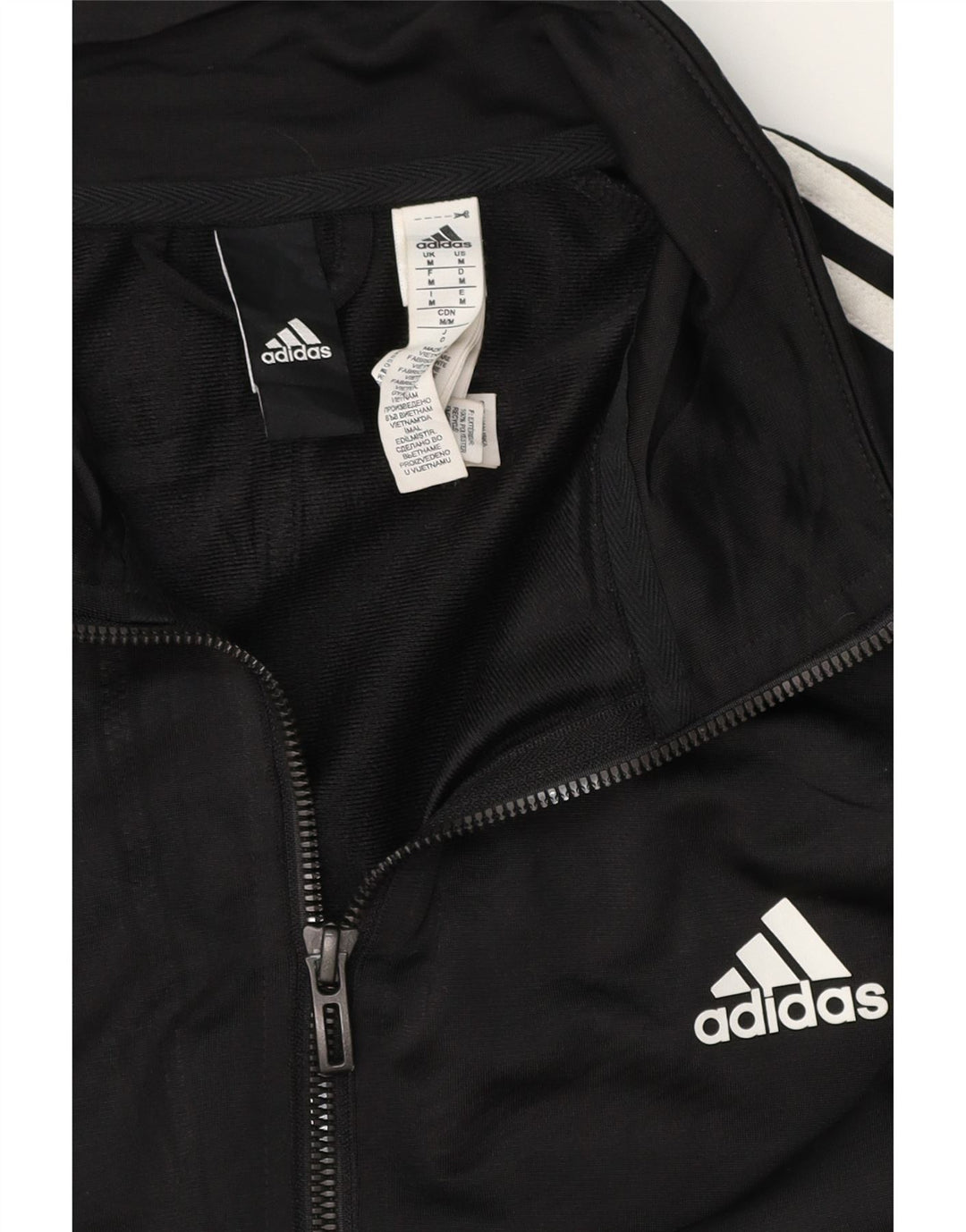 Giacca da tuta da uomo ADIDAS media nera in poliestere