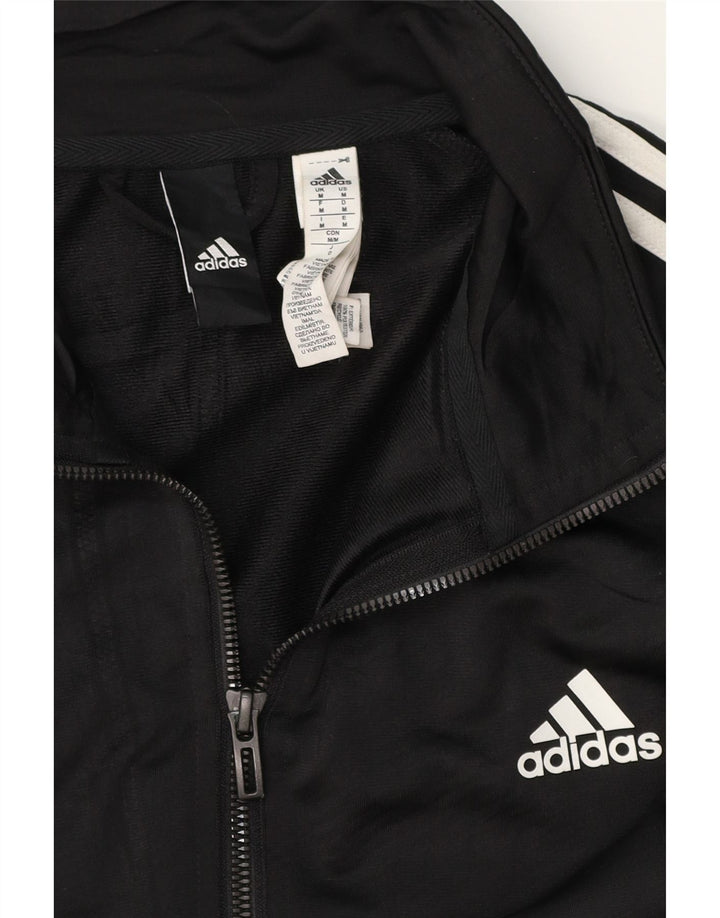 Giacca da tuta da uomo ADIDAS media nera in poliestere