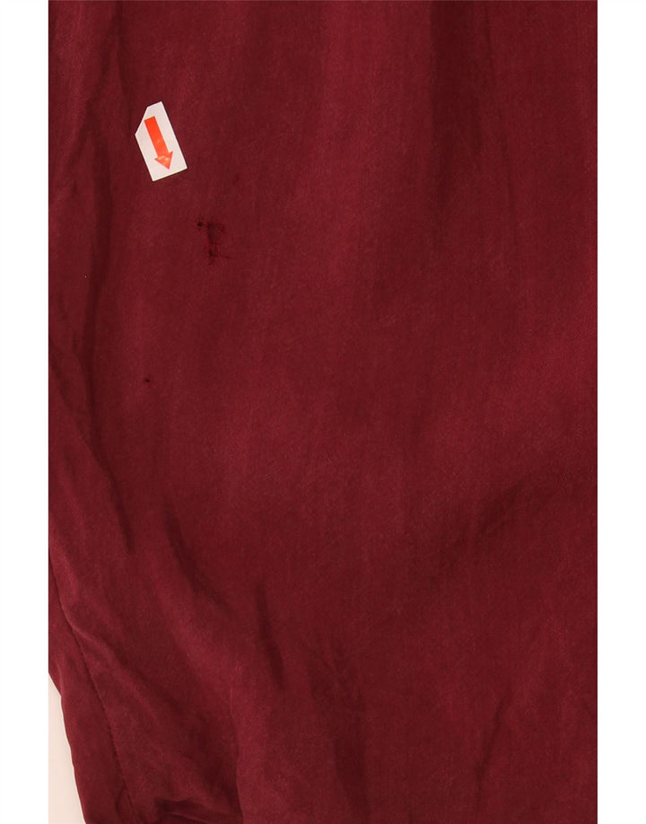 VINTAGE Womens Long Sleeve Maxi Dress IT 44 Medium Burgundy Cupro