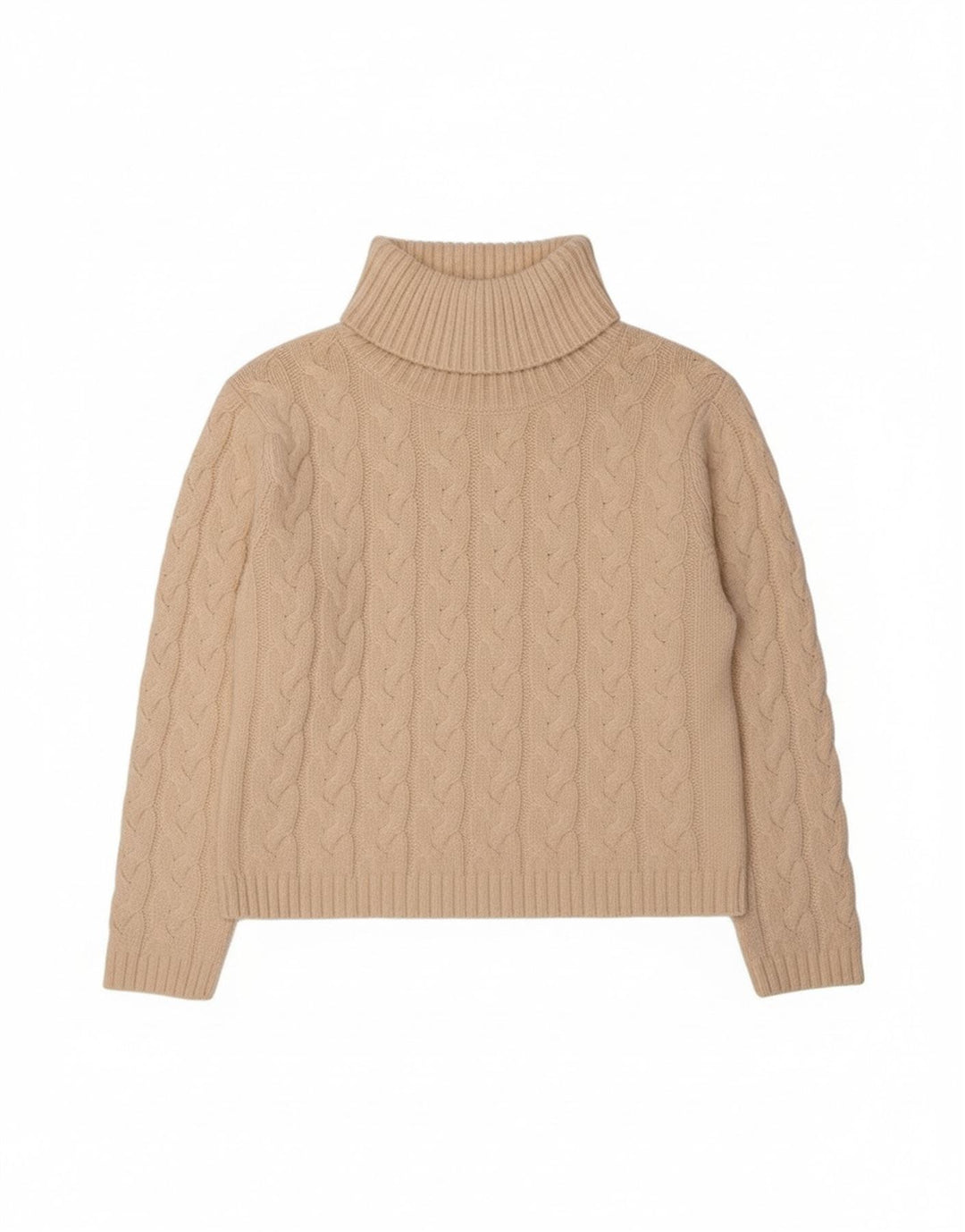 Maglione maglione collo alto da donna Marco Pecci UK 10 piccolo lana bianco sporco