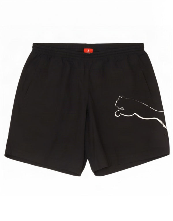 Pantaloncini sportivi grafici da uomo Puma Large neri