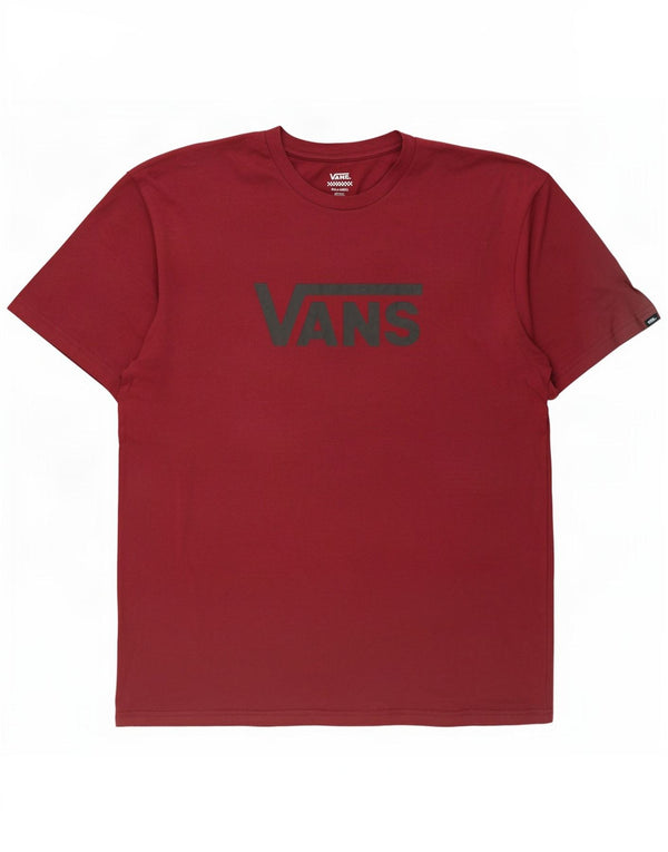 T-shirt grafica da uomo Vans Top XL in cotone bordeaux