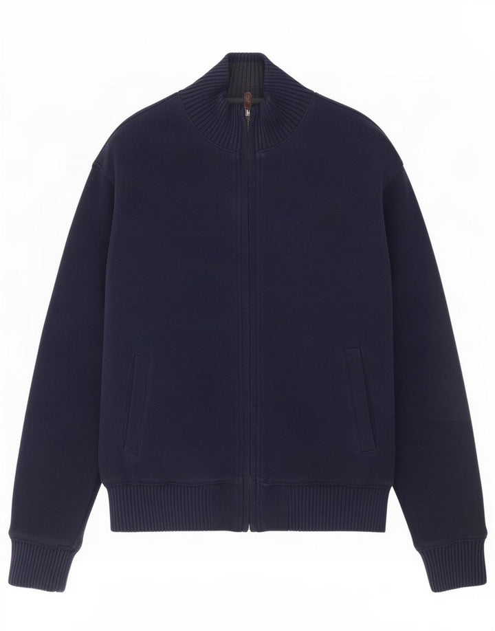 Marks & Spencer Maglione cardigan Harbour blu da uomo in cotone blu scuro medio