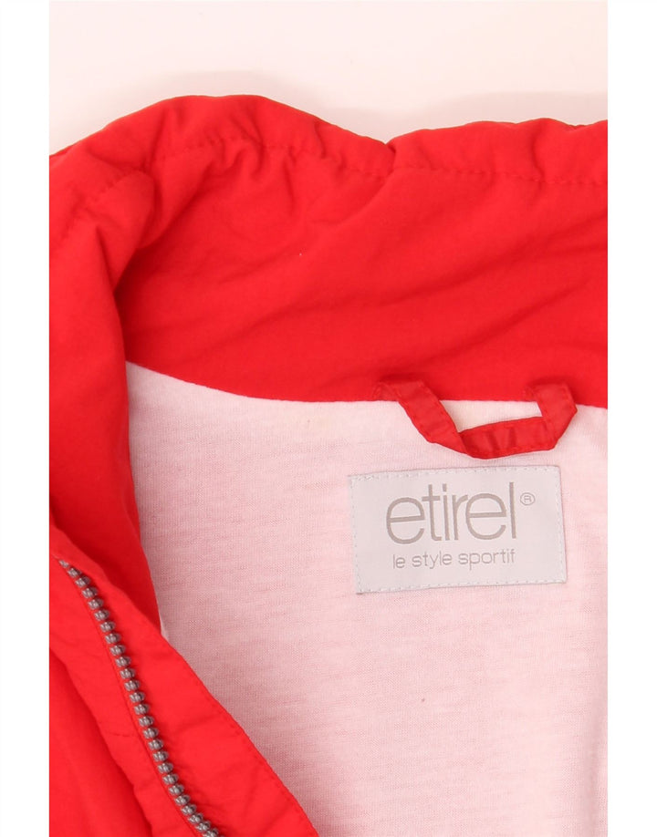 ETIREL Mens Loose Fit Anorak Rain Jacket UK 36 Small Red Polyamide Vintage Etirel and Second-Hand Etirel from Messina Hembry 