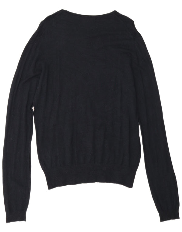 Maglione Zara da uomo con scollo a barca grande blu navy
