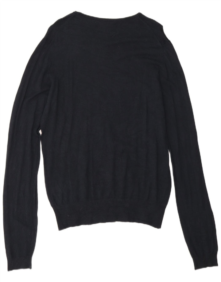 Maglione Zara da uomo con scollo a barca grande blu navy