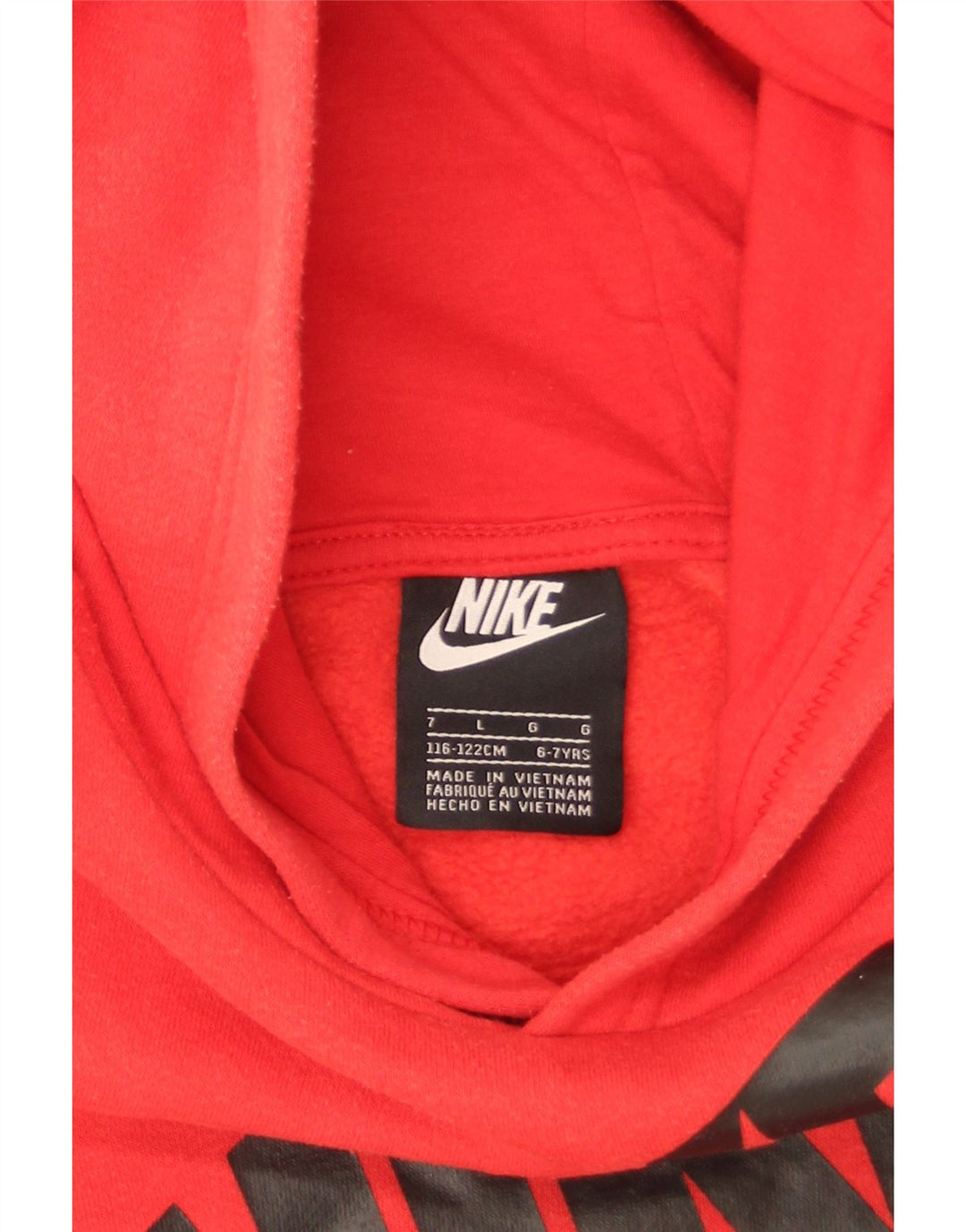 Felpa con cappuccio grafica Nike da ragazzo, 6-7 anni, grande, rossa