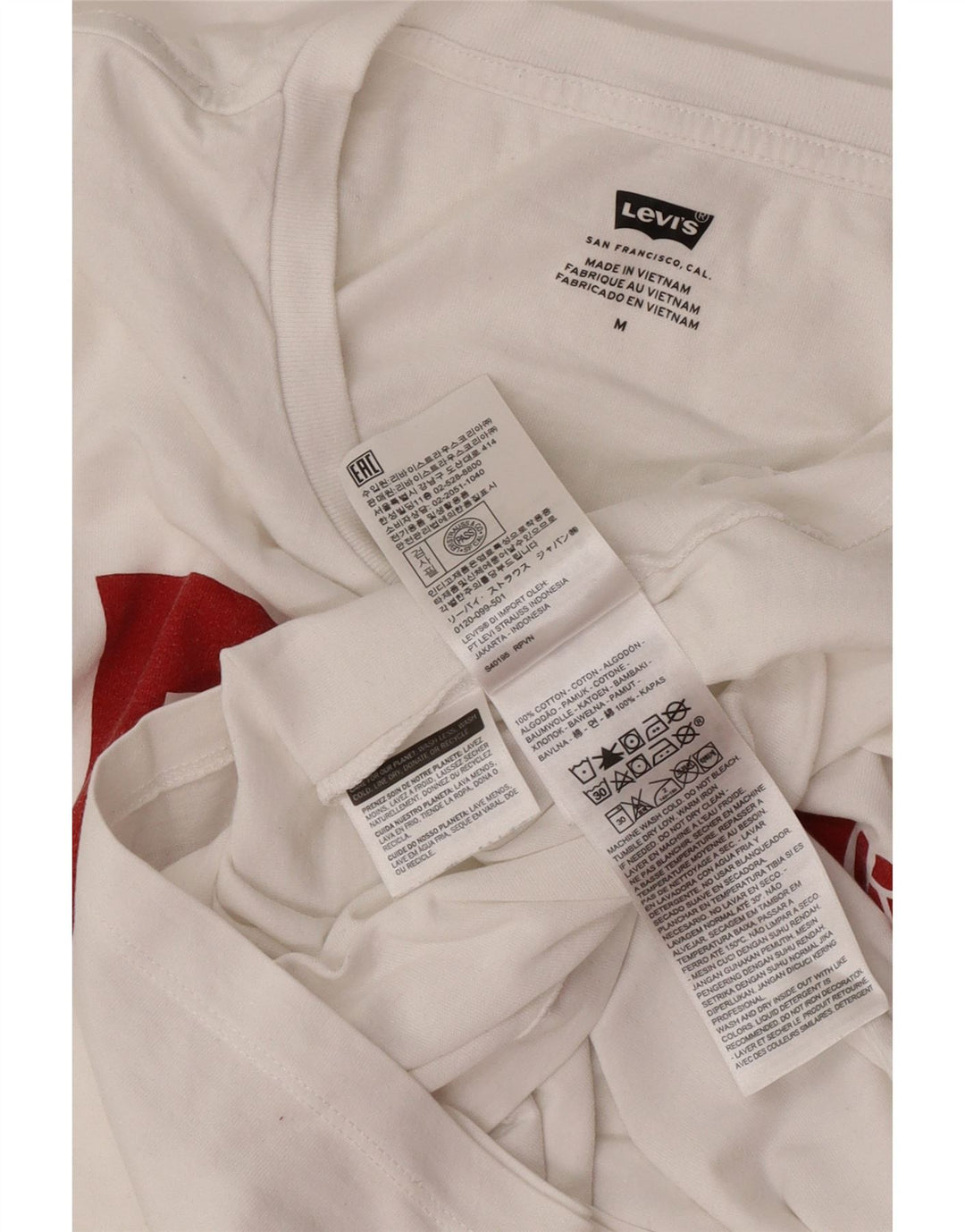T-shirt grafica da uomo Levi's Top in cotone bianco medio