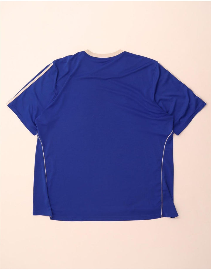 T-shirt Adidas Climalite da uomo Top 3XL blu poliestere