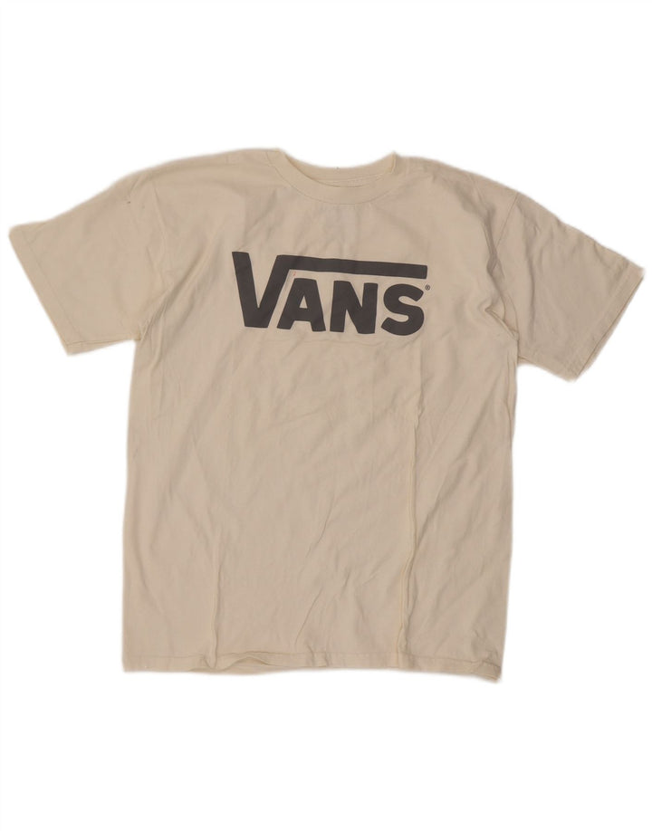 T-shirt grafica da uomo Vans Top in cotone bianco medio