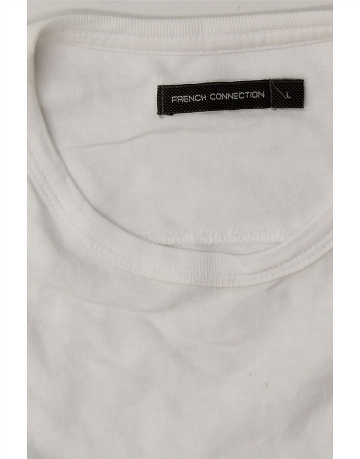 T-shirt da uomo FRENCH CONNECTION Top grande bianca