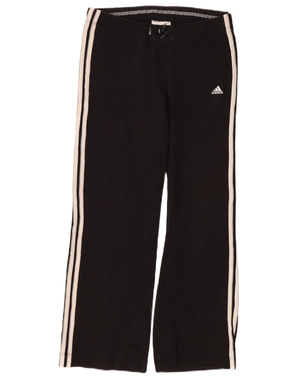 Pantaloni della tuta da donna Adidas UK 10 piccoli in cotone nero