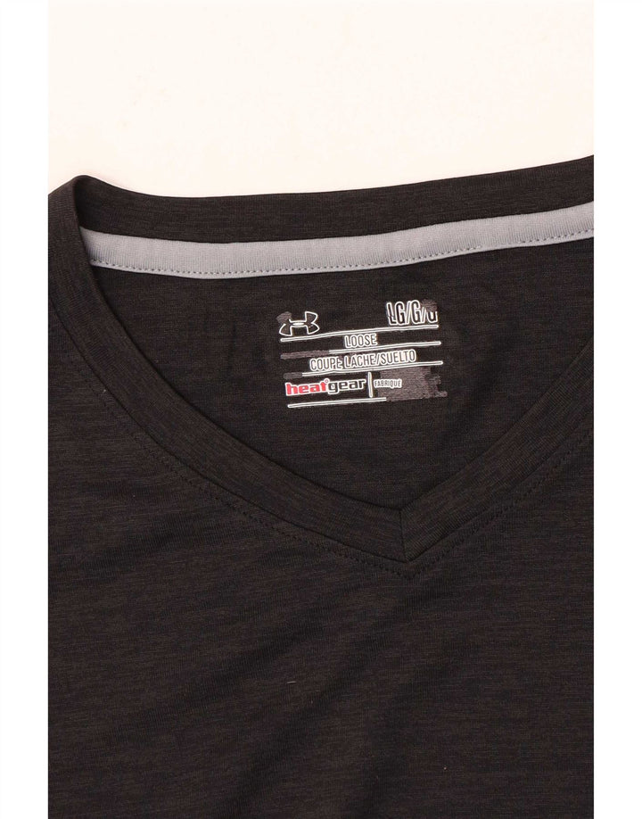 T-shirt a maniche corte da uomo Under Armour Top grande nera screziata