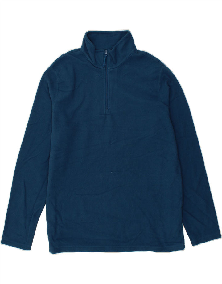MOUNTAIN WAREHOUSE Mens Zip Neck Fleece Jumper Large Blue Polyester Vintage Mountain Warehouse and Second-Hand Mountain Warehouse from Messina Hembry 