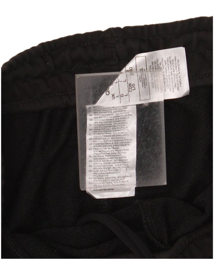 Pantaloni da tuta con grafica ADIDAS da uomo grandi in cotone nero