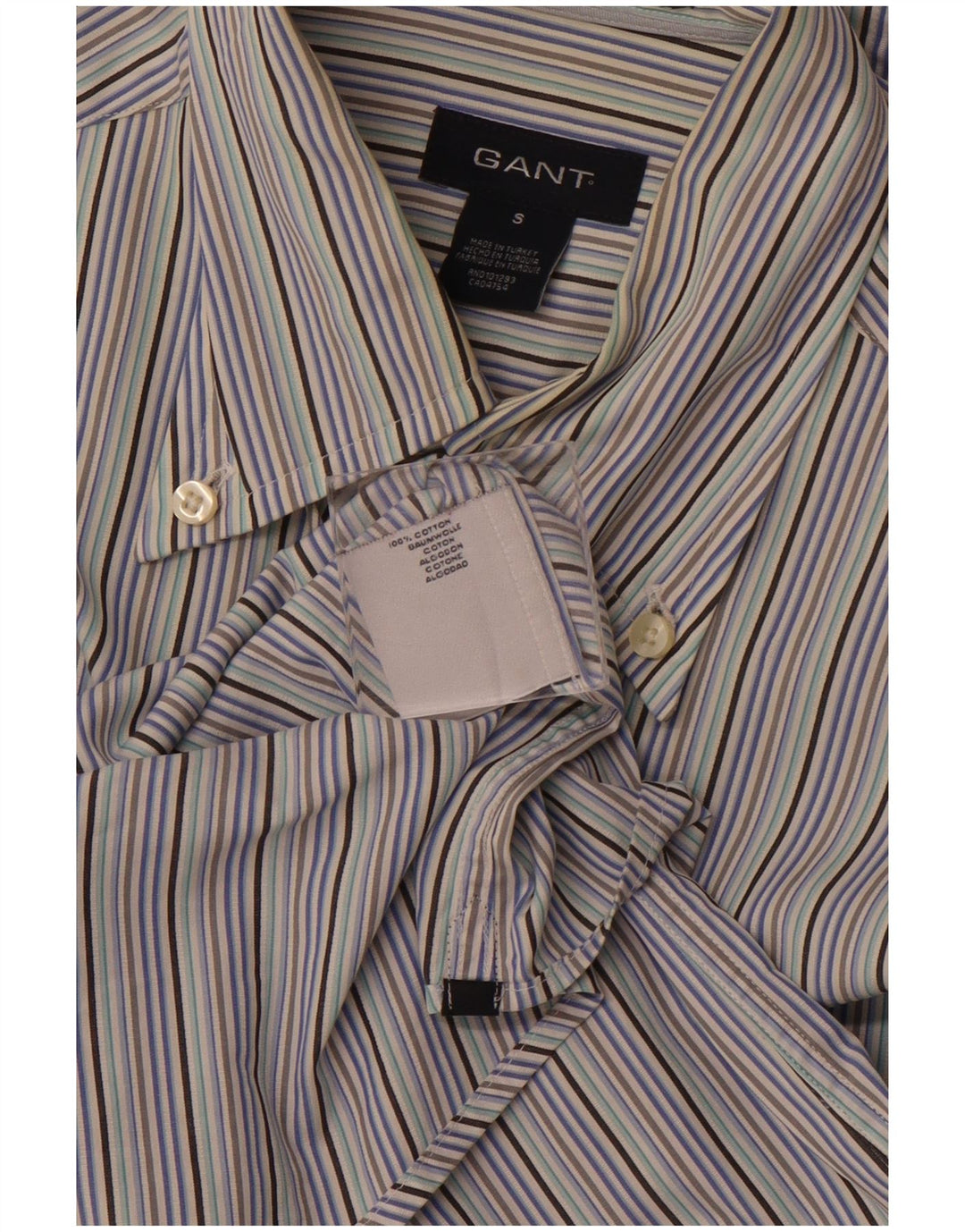 GANT Camicia Uomo Piccola in Cotone a Righe Multicolori