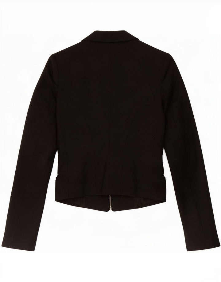 Guess By Marciano Giacca blazer con zip intera da donna IT 42 Cotone nero medio