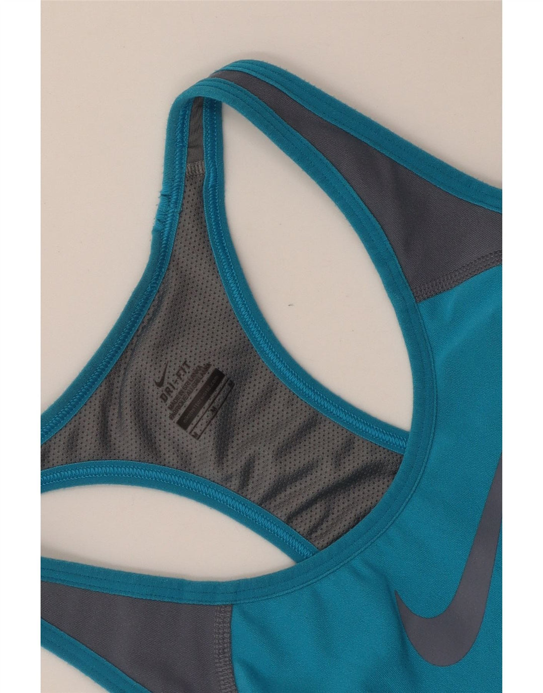 Canotta grafica NIKE Dri Fit da donna UK 12 Colorblock blu medio