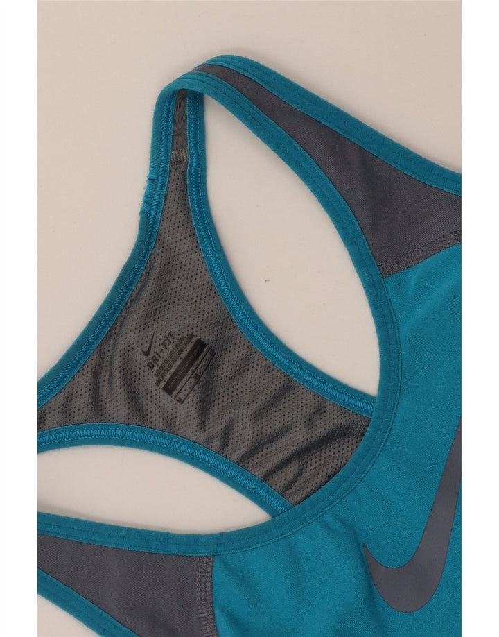 Canotta grafica NIKE Dri Fit da donna UK 12 Colorblock blu medio