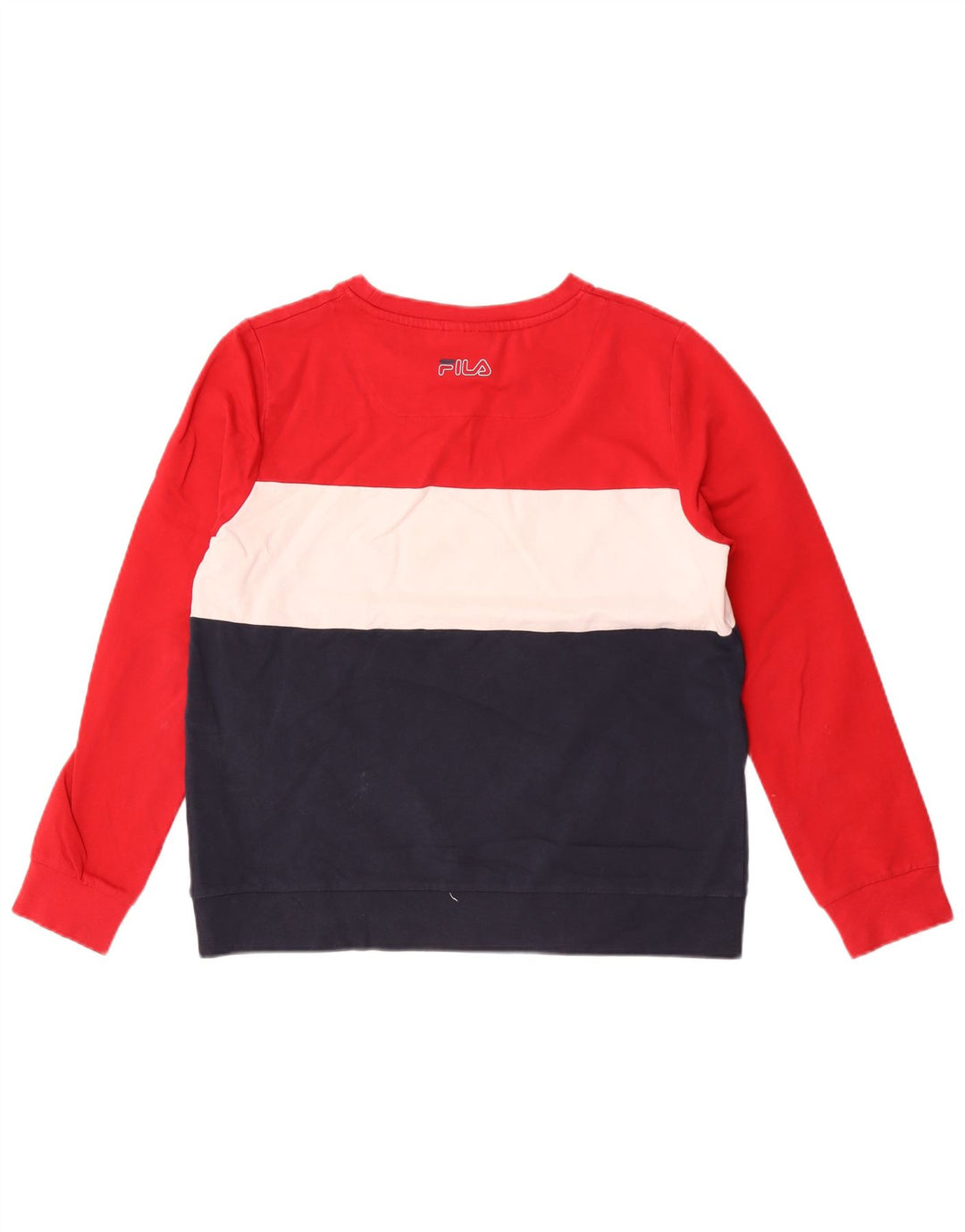 Fila Felpa grafica da uomo Maglione piccolo in cotone color block multicolore