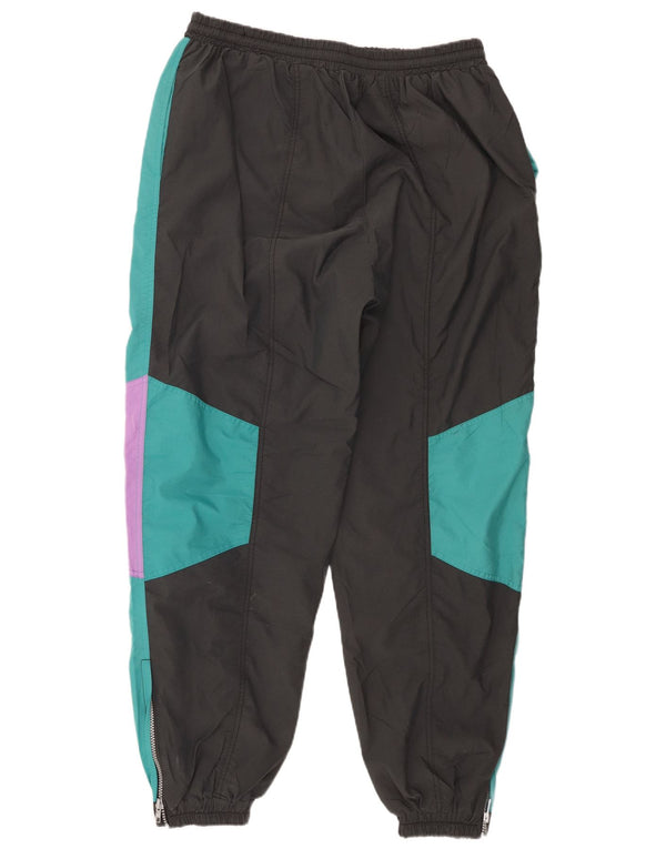 Pantaloni da tuta vintage da uomo Joggers IT 50 Large Green Colourblock