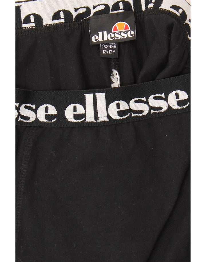 ELLESSE Girls Graphic Leggings 12-13 Years  Black