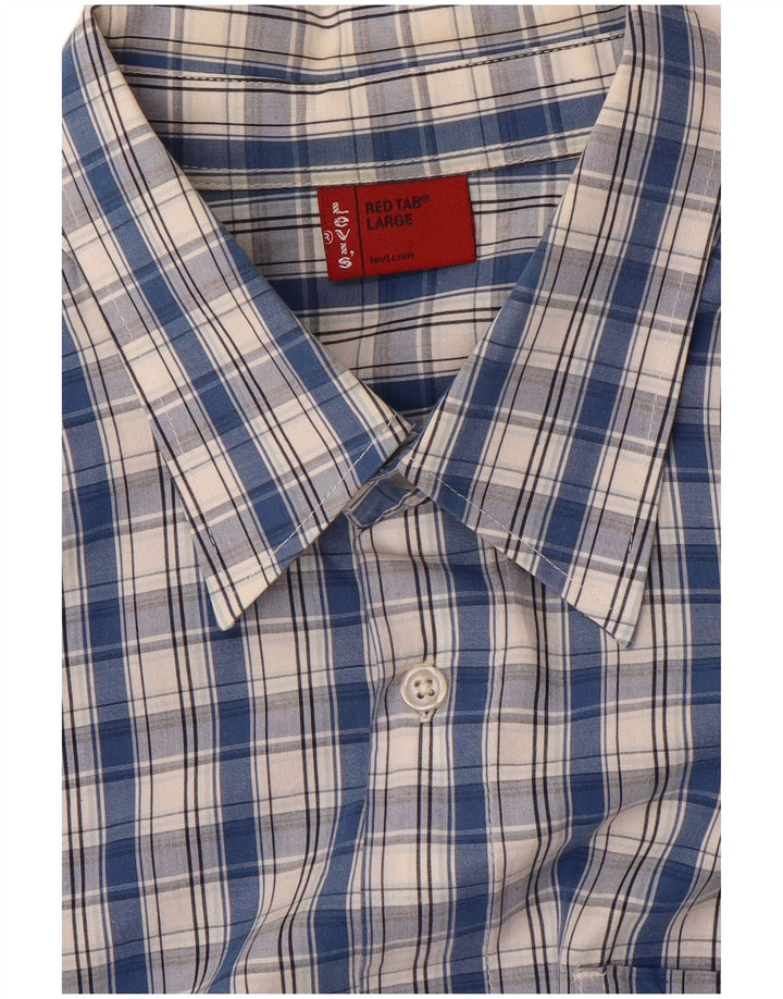Camicia da uomo Levi's a quadri blu grandi