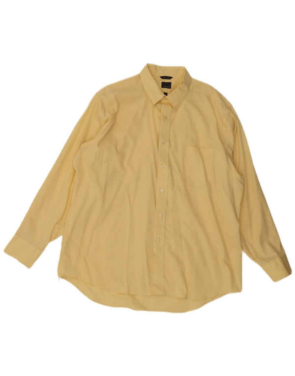 Chaps Ralph Lauren Mens Shirt XL Yellow Cotton