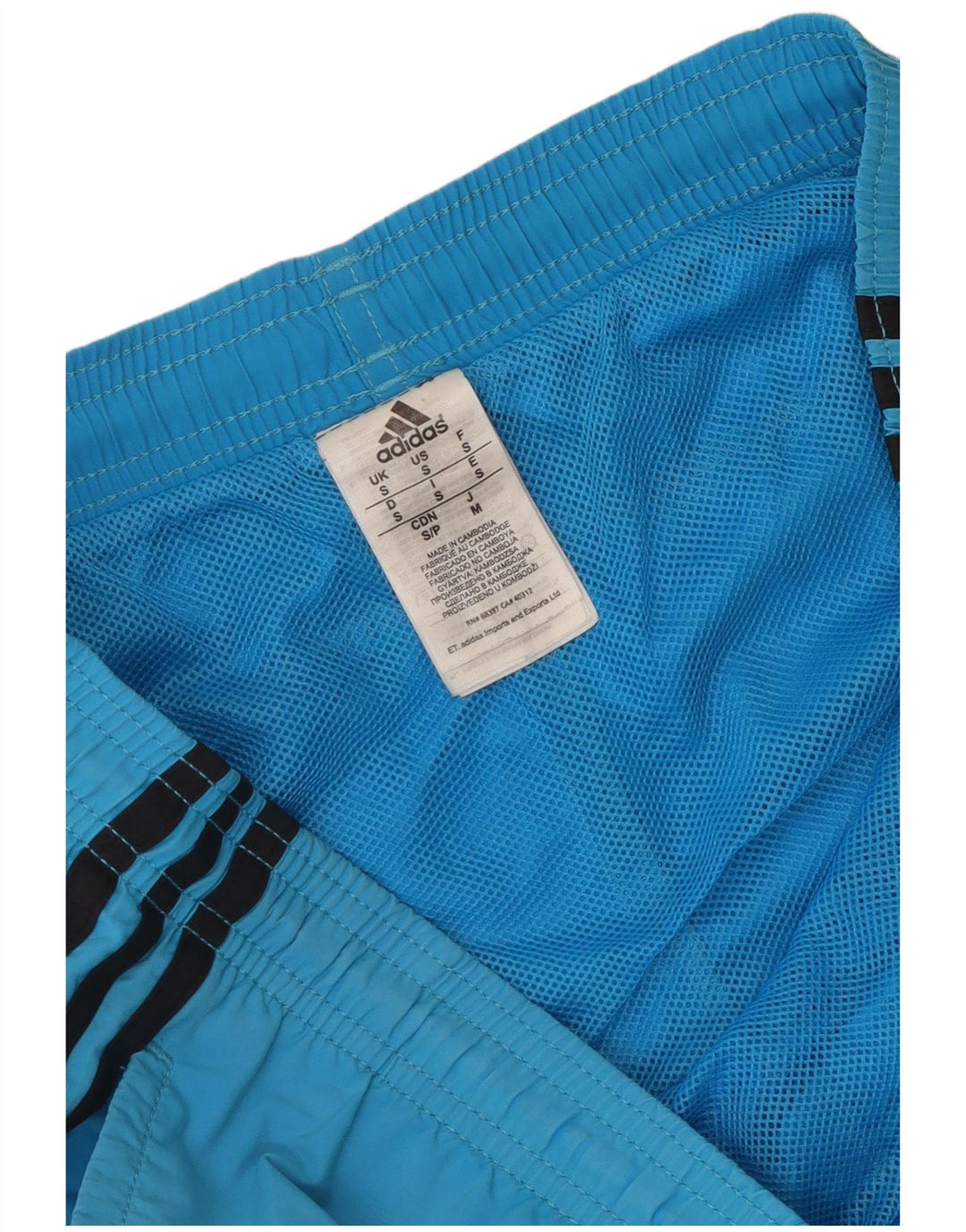 Pantaloncini da bagno da uomo Adidas piccoli in nylon blu