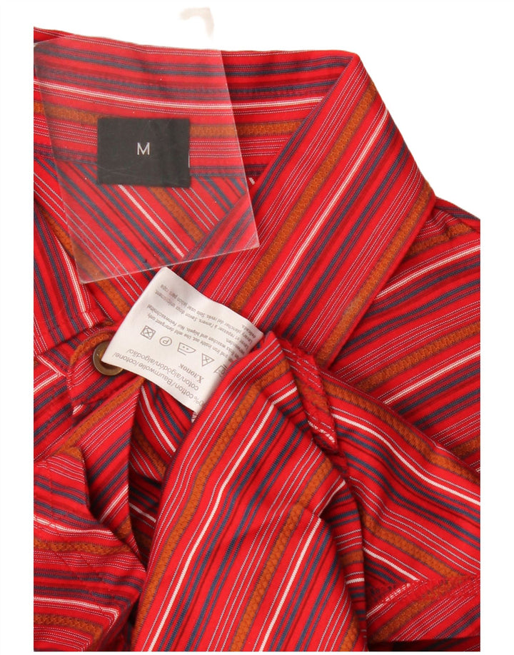 Camicia da uomo Hugo Boss in cotone a righe rosse medie