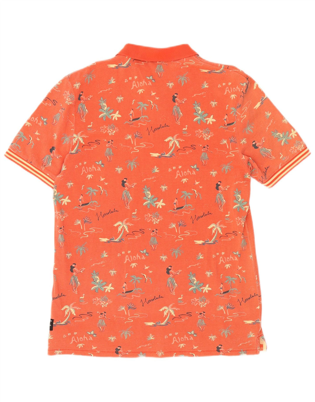 Polo grafica da uomo Scotch & Soda grande in cotone arancione