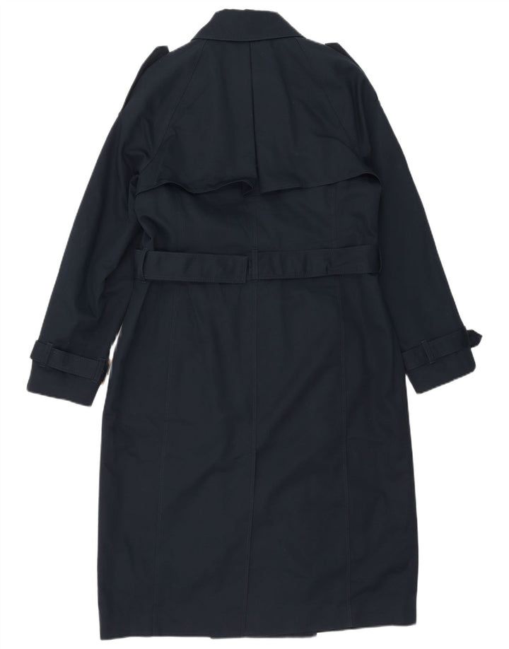 Trench da donna Marks & Spencer UK 12 medio cotone blu navy