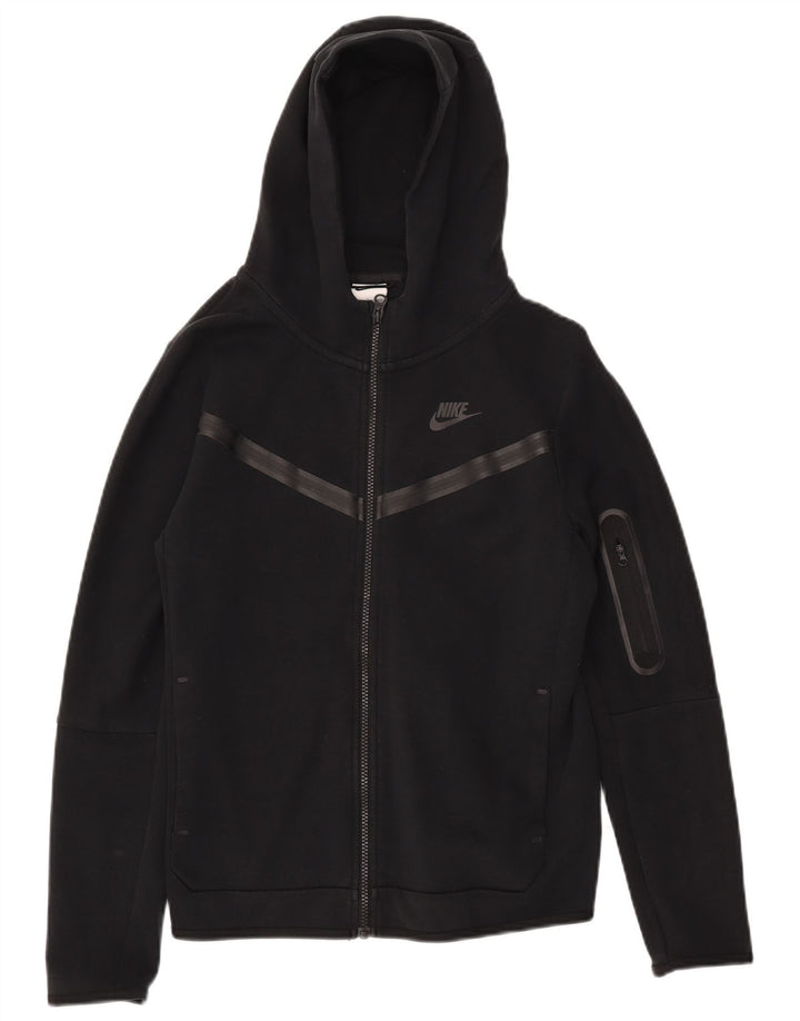 Felpa con cappuccio e zip NIKE per ragazzi 13-14 anni XL in cotone nero