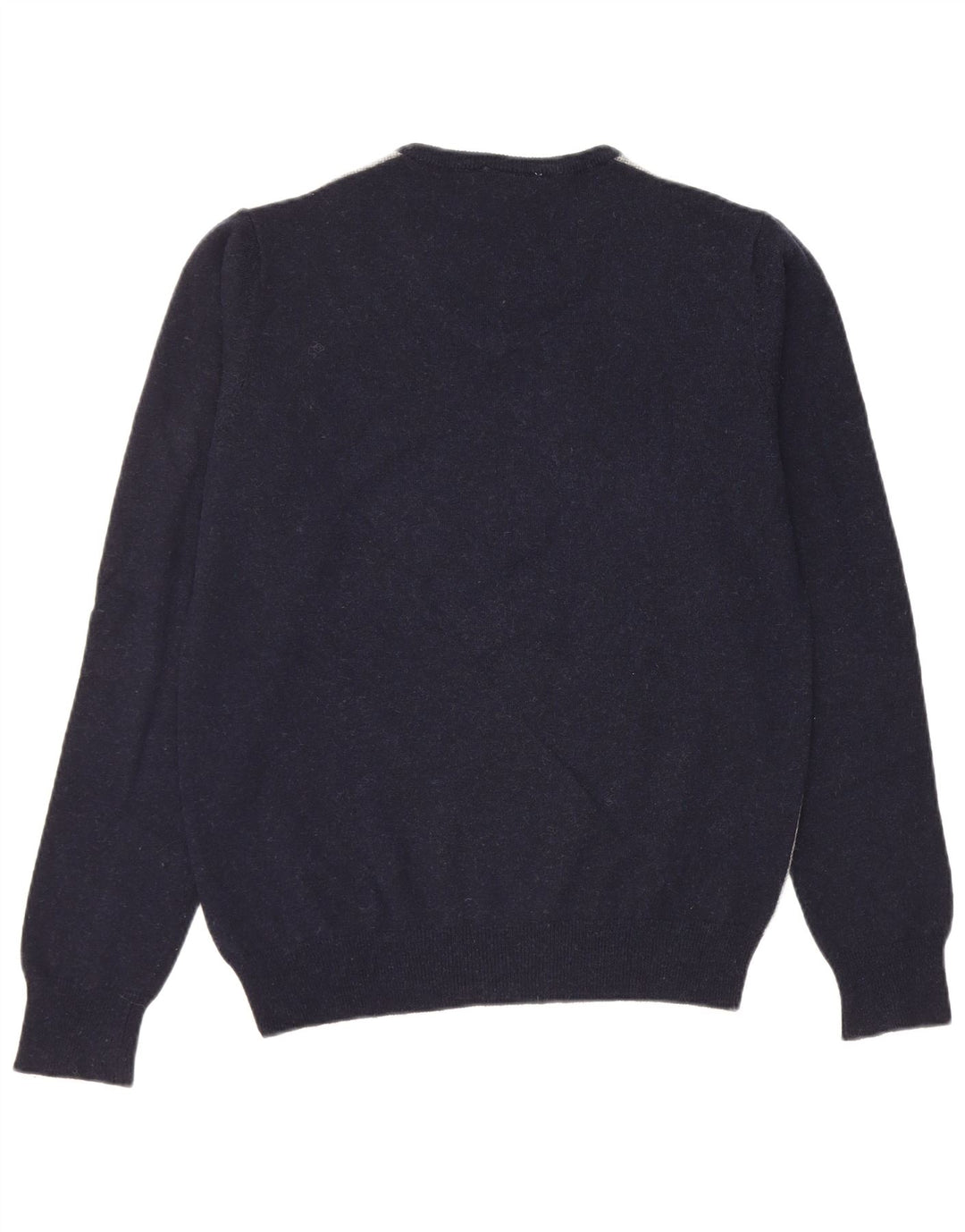 Maglione Fila da uomo con scollo a V, grande, in lana d'agnello color block blu navy