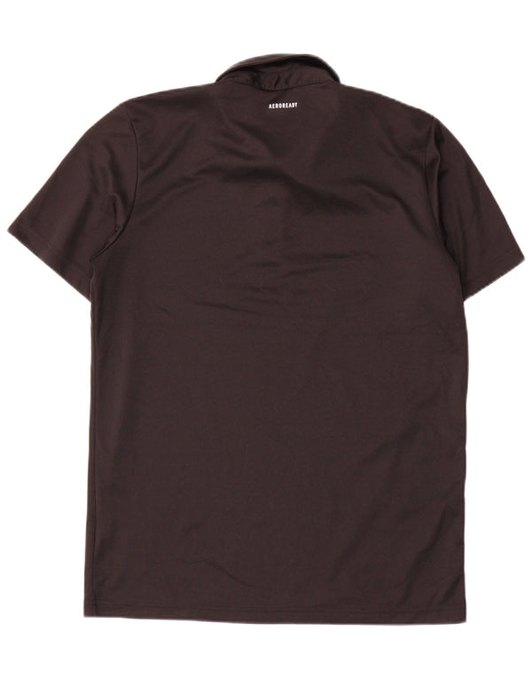 Polo Adidas Aeroready da uomo in poliestere nero medio