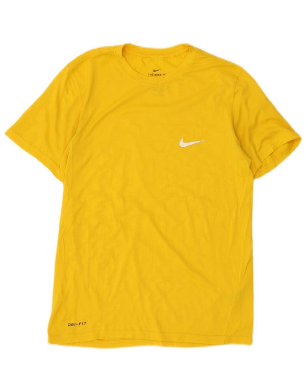 T-shirt Nike Dri Fit da uomo, piccola, in poliestere giallo