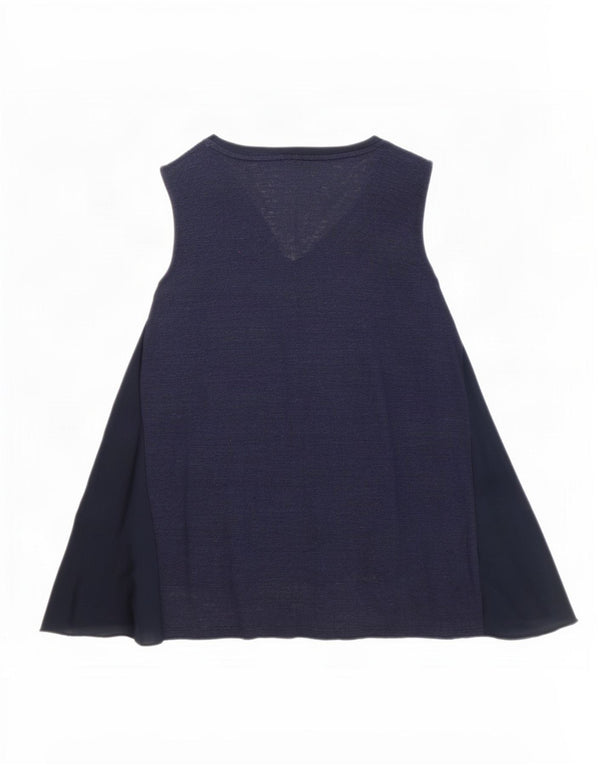Top tunica da donna Phase Eight UK 14 Lino medio blu navy