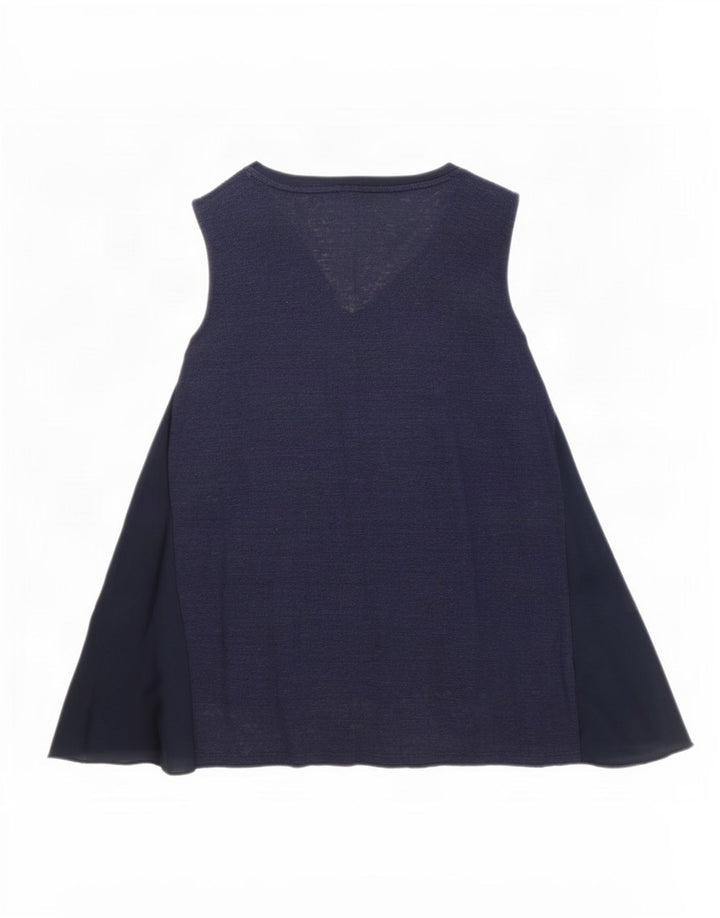 Top tunica da donna Phase Eight UK 14 Lino medio blu navy