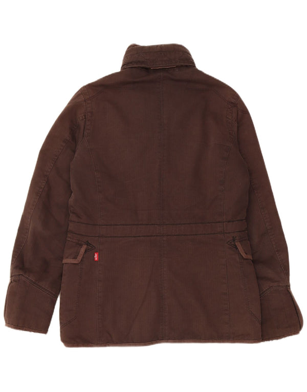Giacca a vento da donna Levi's UK 10 piccola spina di pesce marrone