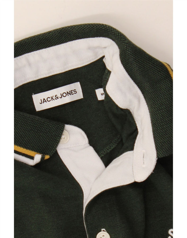JACK & JONES Mens Polo Shirt Small Green Cotton Vintage Jack & Jones and Second-Hand Jack & Jones from Messina Hembry 
