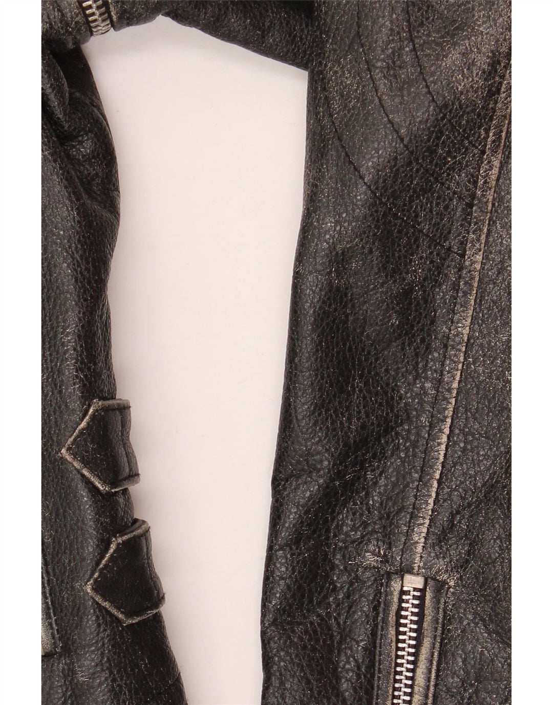 Giacca da motociclista in pelle corta da donna Yuppie EU 38 pelle nera media